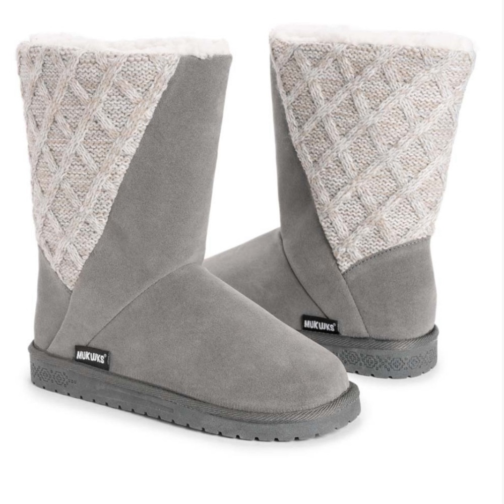 Muk Luks Women's Gray Boots - Picture 7 of 10